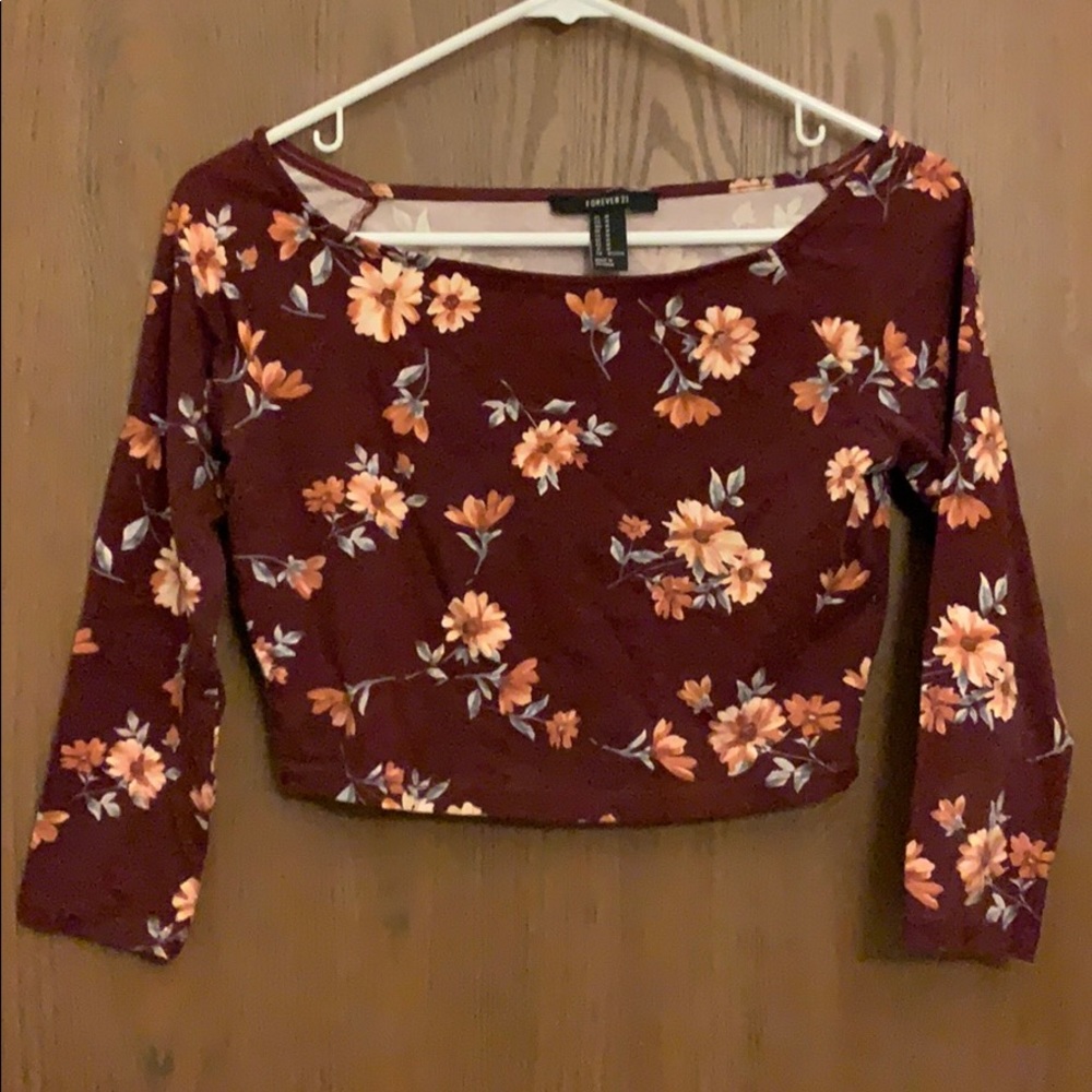 floral cropped top